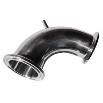 Отвод 90° Clamp 1,5" с штуцером под термометр
