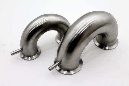 Отвод 180° Clamp 1,5" с штуцером под термометр