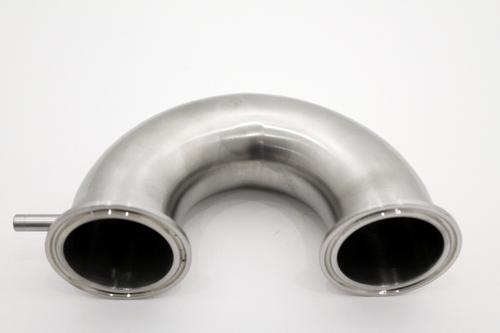 Отвод 180° Clamp 1,5" с штуцером под термометр